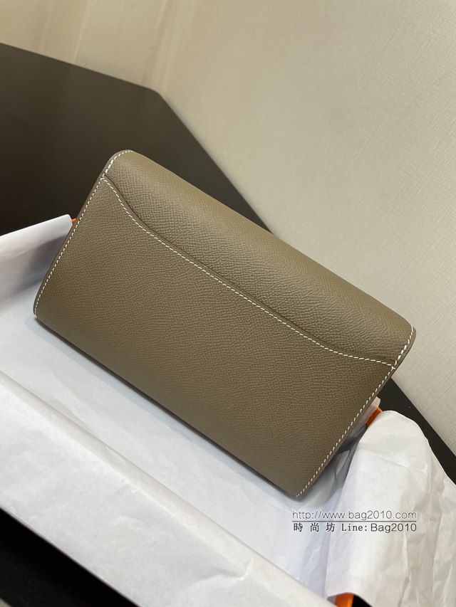 Hermes女士小挎包 愛馬仕Constance康康to go斜挎包 大象灰銀扣  tdh2309